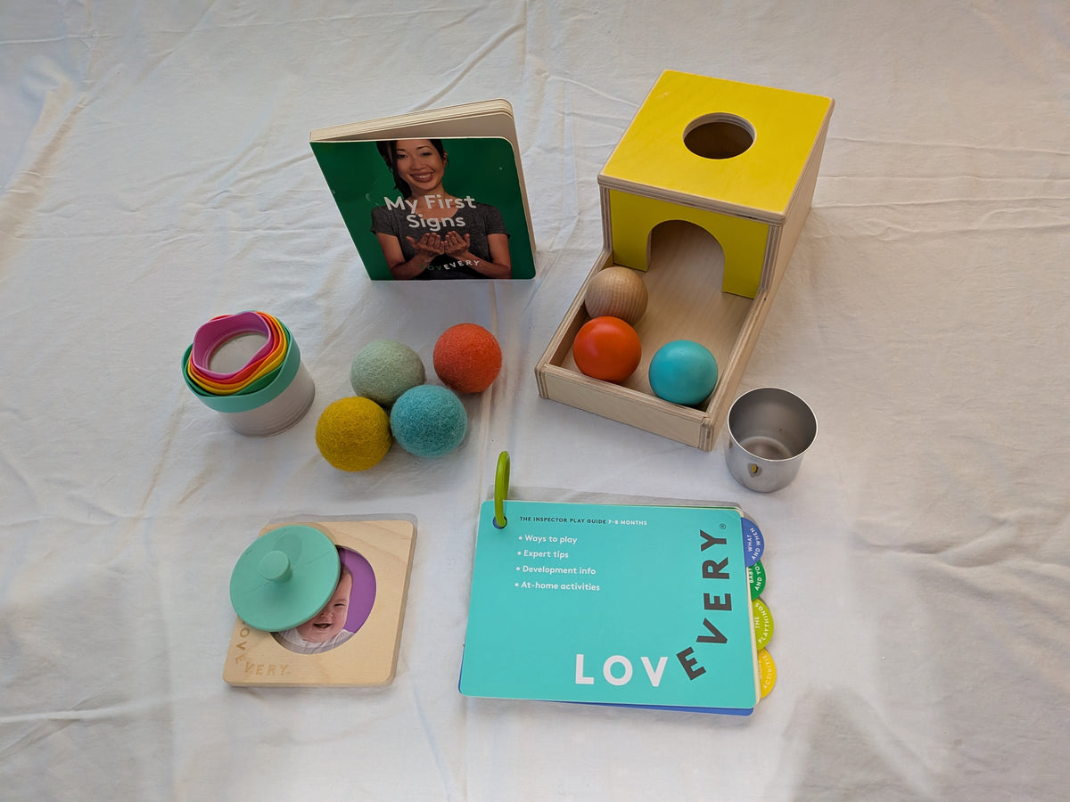199 Lovevery 7-8 mos Inspector Kit *Partial*
