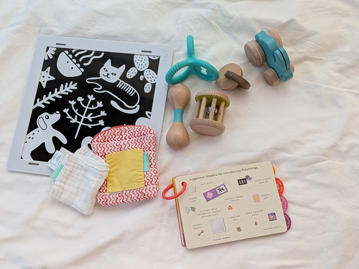 199 Lovevery 3-4 mos Charmer Kit *Partial*