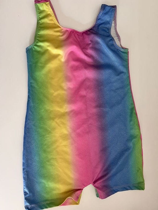 #176 - Rainbow girls gymnastics leotard | S