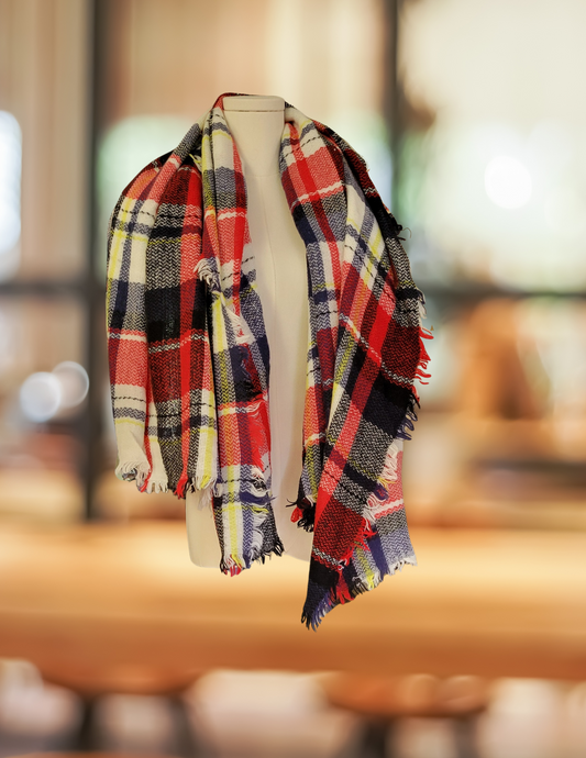#59 Plaid Blanket Scarf