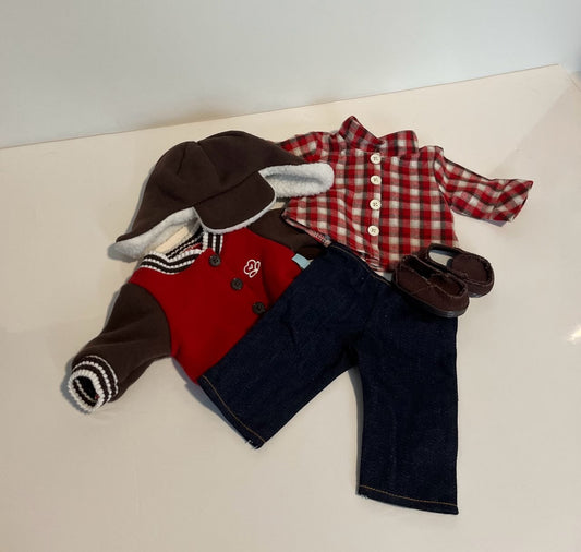 #121 American Girl Doll bitty baby outfit, with hat and jacket, EUC