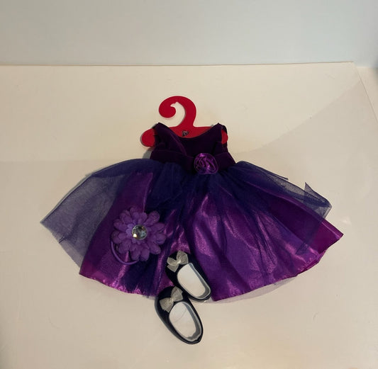 #121 Our Generation purple dress outfit, EUC