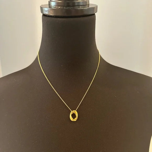 Ann Taylor Gold Circle Necklace