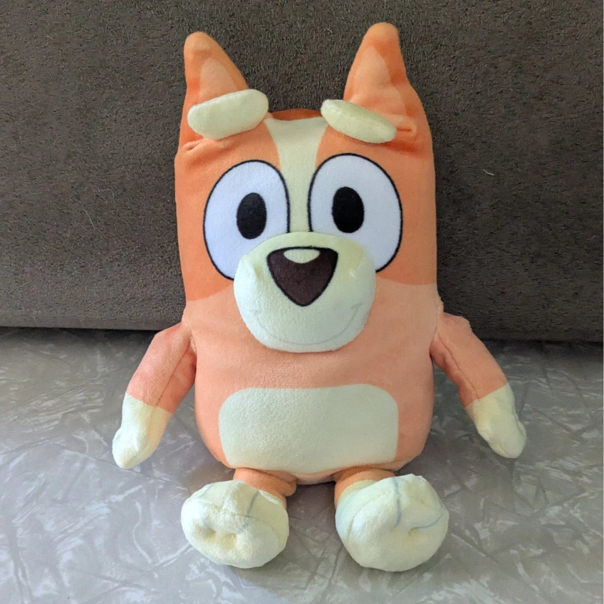 #61 Ty Bean Baby Bingo Dog Orange Stuffed Animal Plush Toy 8 Inch Bluey