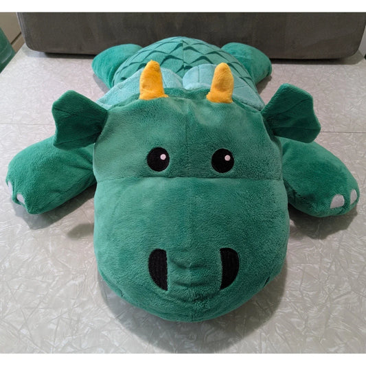 #61 Melissa & Doug Green Cuddle Dragon Plush Stuffed Animal Floor Pillow Large