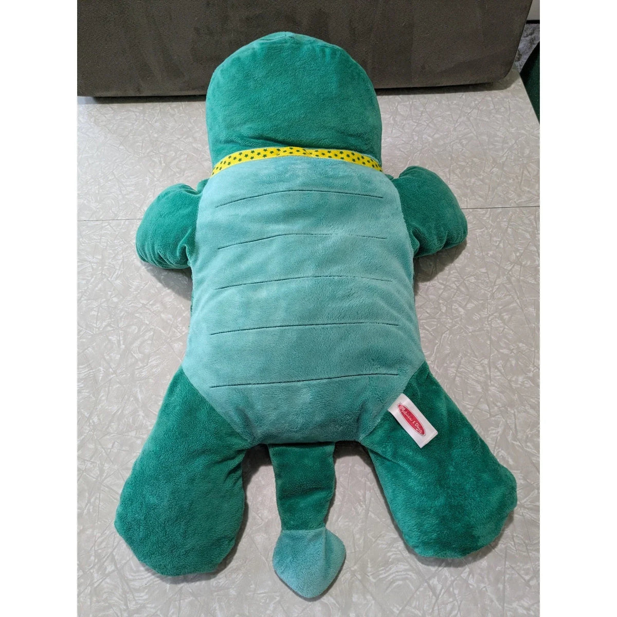 #61 Melissa & Doug Green Cuddle Dragon Plush Stuffed Animal Floor Pillow Large