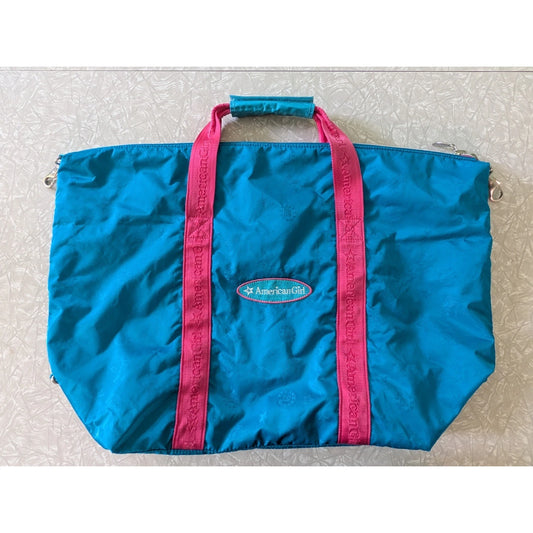 #61 American Girl Starry Duffel Bag Travel Sleepover Tote One Size Blue Pink