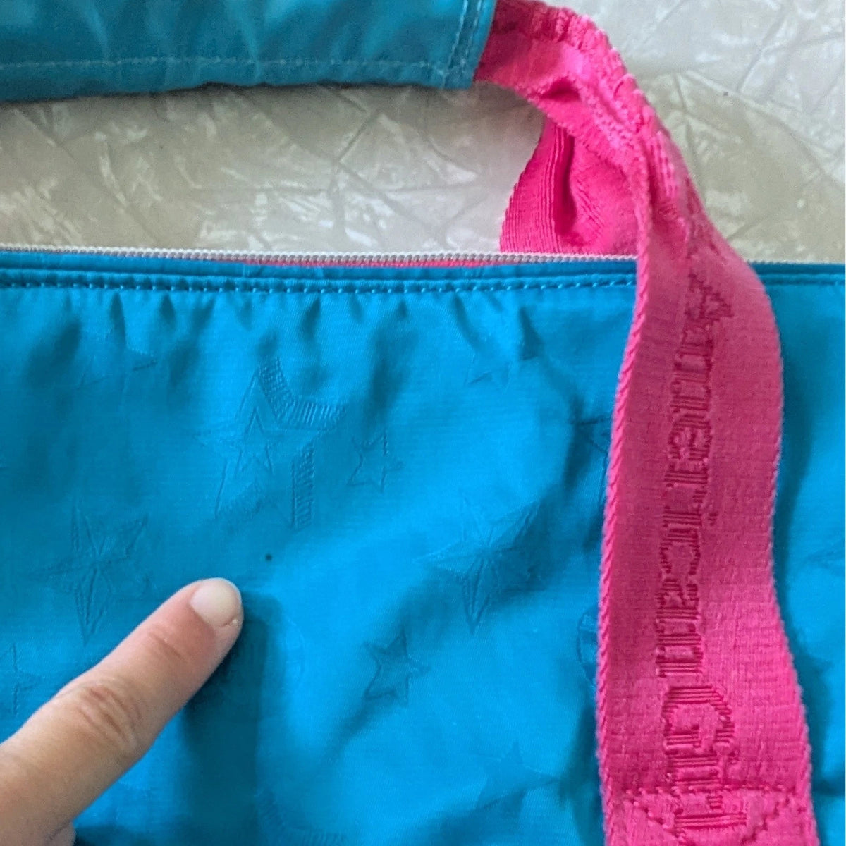 #61 American Girl Starry Duffel Bag Travel Sleepover Tote One Size Blue Pink