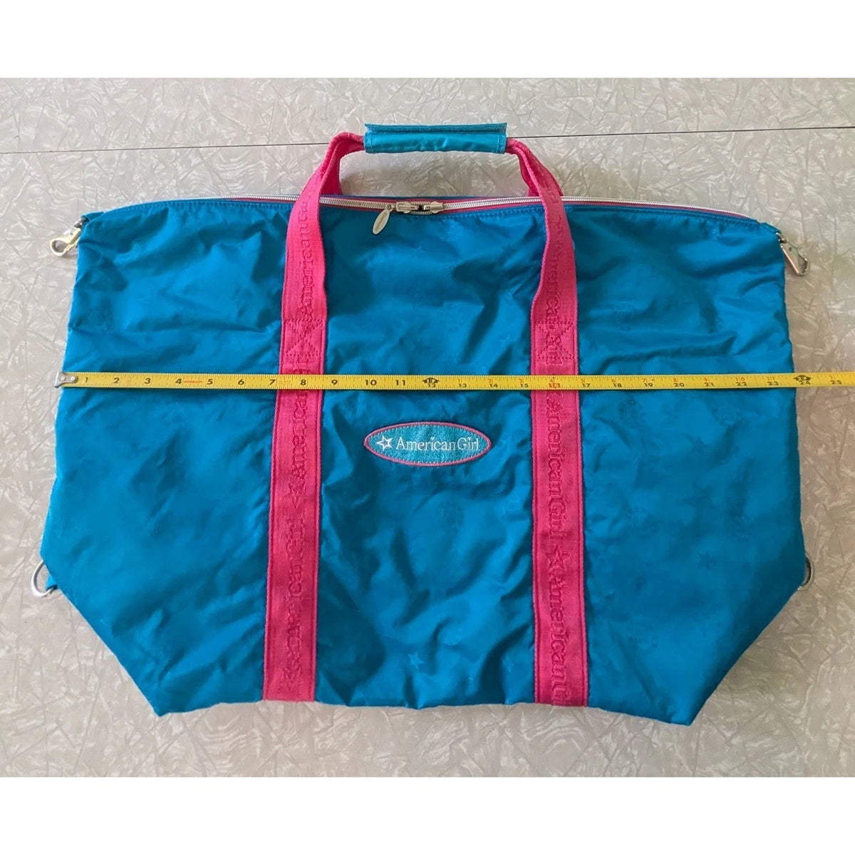 #61 American Girl Starry Duffel Bag Travel Sleepover Tote One Size Blue Pink