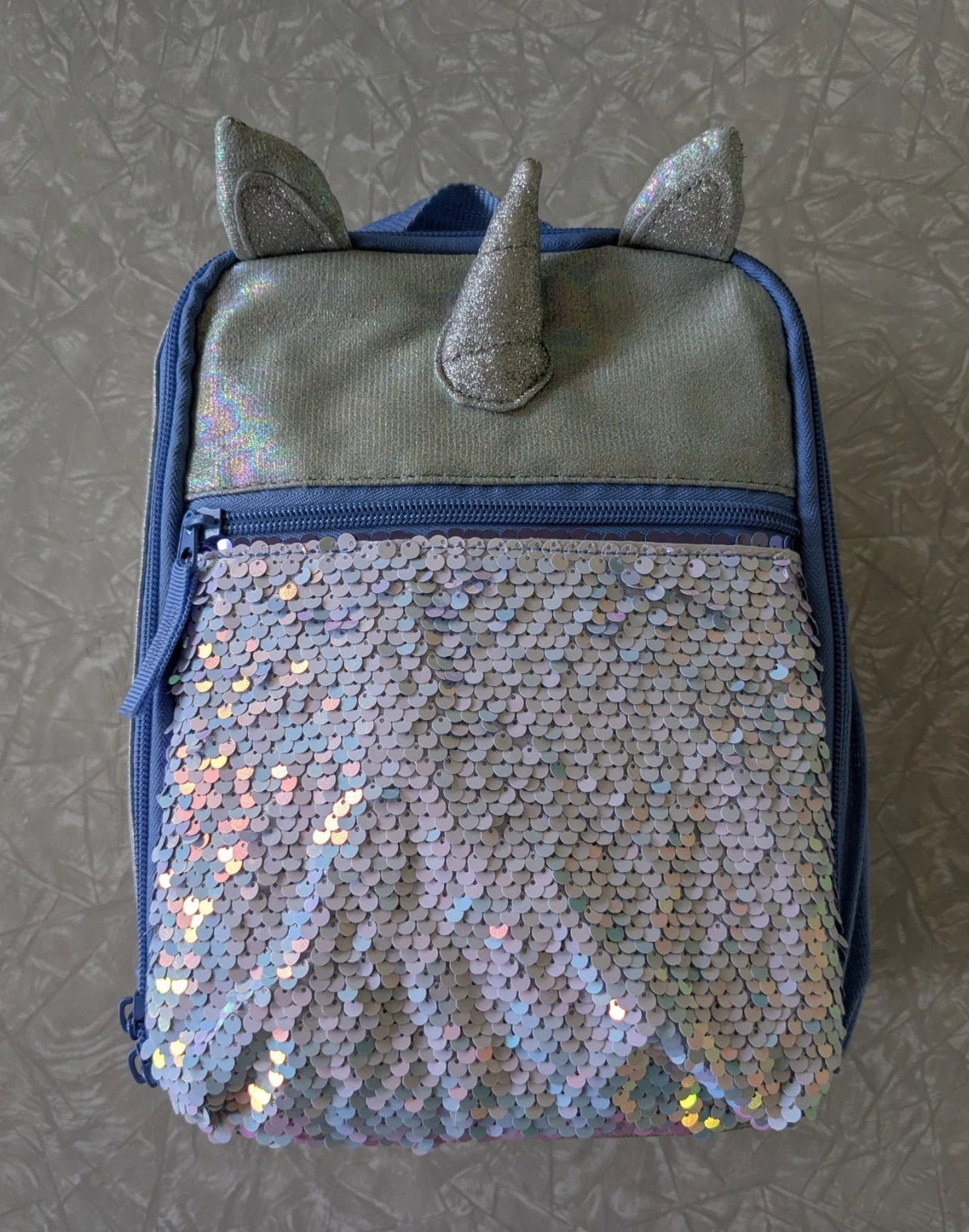 #61 Cat & Jack Unicorn Sequined Lunch Tote Box