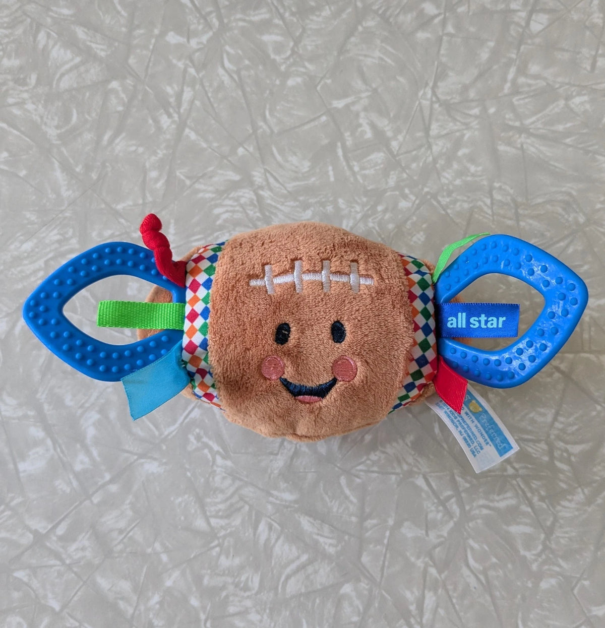 #61 Kids Preferred Football Plush Teether Baby Toy