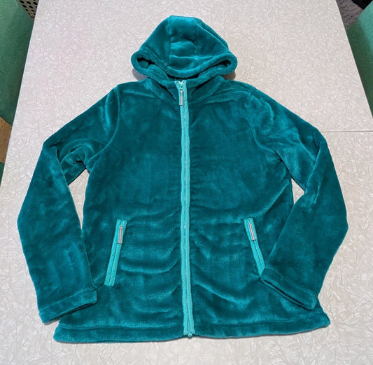 #61 Girls XL 16 Teal Green Land's End Fleece Jacket