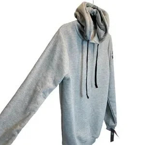 Seller 67 - Reebok Mens Grey Hoodie Ribbed Front Fleece Inside Small New