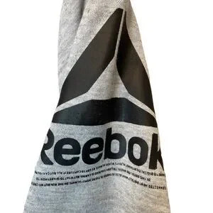 Seller 67 - Reebok Mens Grey Hoodie Ribbed Front Fleece Inside Small New