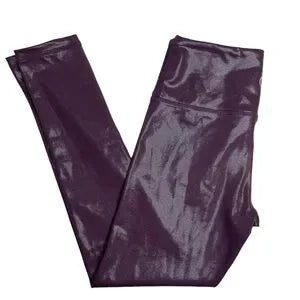 Seller 67 - ZYIA Active Plum Metallic Plus Light n Tight Hi Rise 7/8 24” Leggings Size 4