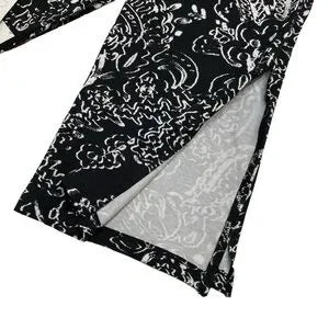 Seller 67 - Abound Nordstrom Pull On Flare Pants in Black White Bandana Daisies XS New