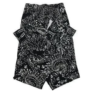 Seller 67 - Abound Nordstrom Pull On Flare Pants in Black White Bandana Daisies XS New