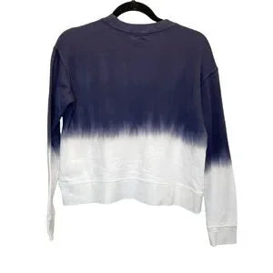 Seller 67 - Ten Sixty Sherman Dip Dye Sweatshirt Navy Salute Blue & White Small NWT