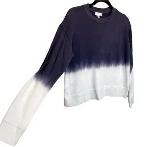 Seller 67 - Ten Sixty Sherman Dip Dye Sweatshirt Navy Salute Blue & White Small NWT