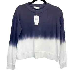 Seller 67 - Ten Sixty Sherman Dip Dye Sweatshirt Navy Salute Blue & White Small NWT