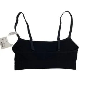 Seller 67 - DKNY Seamless Logo Scoop Bralette Black with White Logo Small New