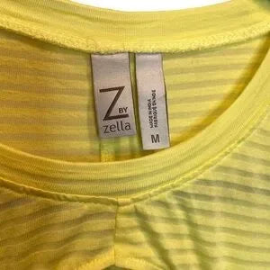 Seller 67 - Z by Zella Semi-Sheer Athleisure Tee Peekaboo Chest Yellow Elfin Medium New