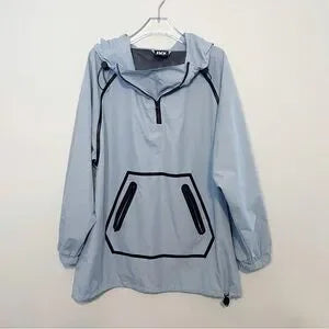 #118 | Size S | Women's Ivy Park Perforated Pullover Jacket Porcelain Blue Windbreaker Oversized