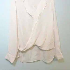 #118 | Size XXS | Women's L’Agence Rita Blouse 100% Silk Light Pink / Peach