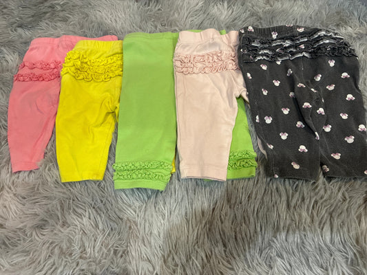 SCO46-Ruffle butt pants-girls-0-3 months-5 pack