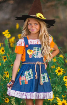 #154 Sparkle in Pink Scarecrow Costume XS-2T EUC
