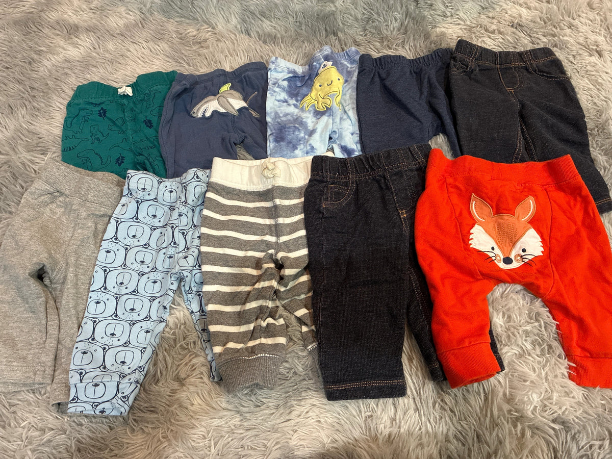 SCO46-Boys pants-3-6 months- 10 pack