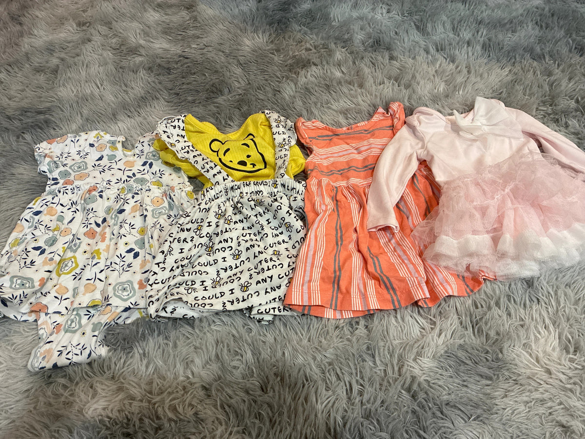SCO46-dresses-girls-3-6 months-4 pack