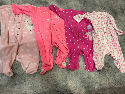 SCO46-Carter’s-footie Jammie’s-girls-4 pack