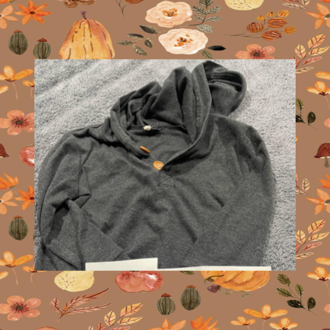 #69 REDUCED 3T Charcoal Hoodie