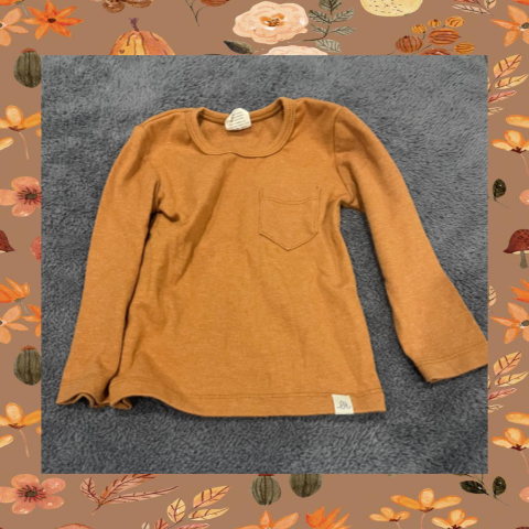 #69 REDUCED 12-18 Month "Rust" Long Sleeve Shirt