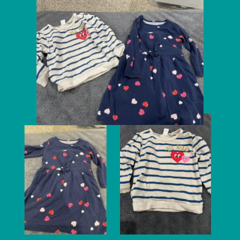 #69 REDUCED 12-18 Month Dress & Heart Sweatshirt