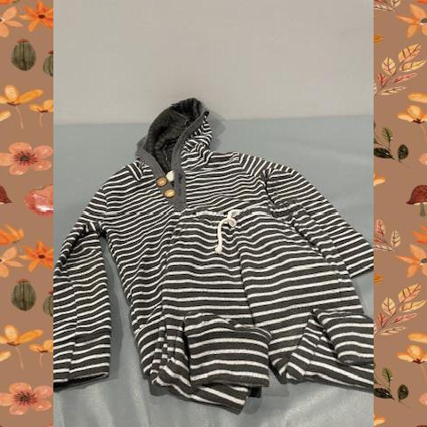 #54 Charcoal Gray Stripe Set 18-12M