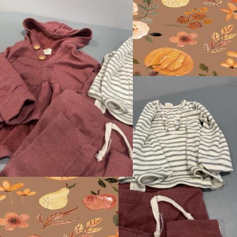 #54 Red & Stripe Set 12-18 Month