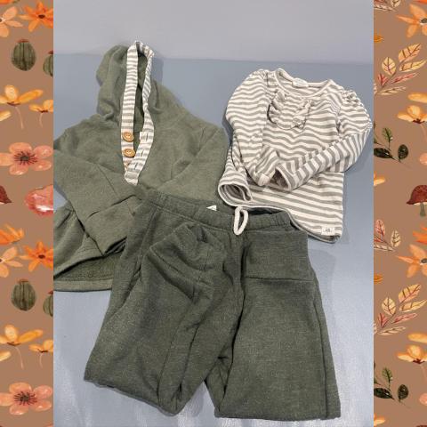 #54 Green & Stripe Set 12-18 M