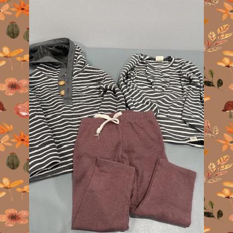 #54 Gray Stripe Set 12-18 M