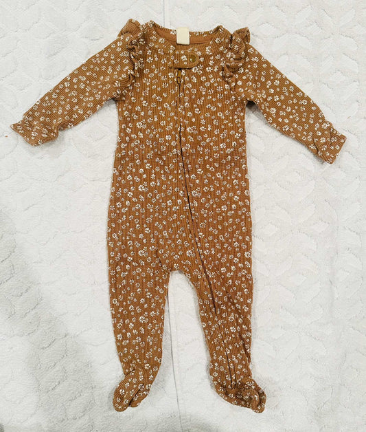 Seller #51: Baby Gap Floral Waffle Knit Pajama Onesie 0-3 m