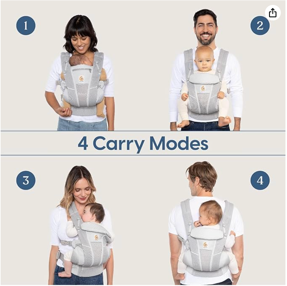 Seller #51: New in Box - Ergobaby Omni Deluxe Carrier - Pearl Grey