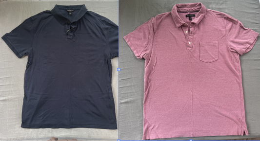 REDUCED #154 Mens Large Banana Republic (2) polo bundle, VGUC