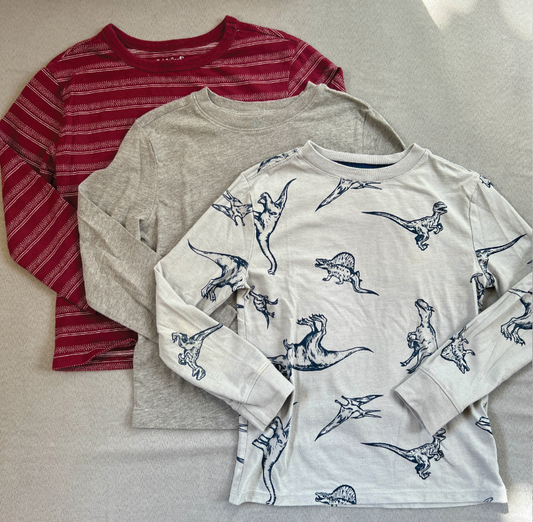 #154 Size XS Boys Cat&Jack (3) long sleeve tee bundle, GUC