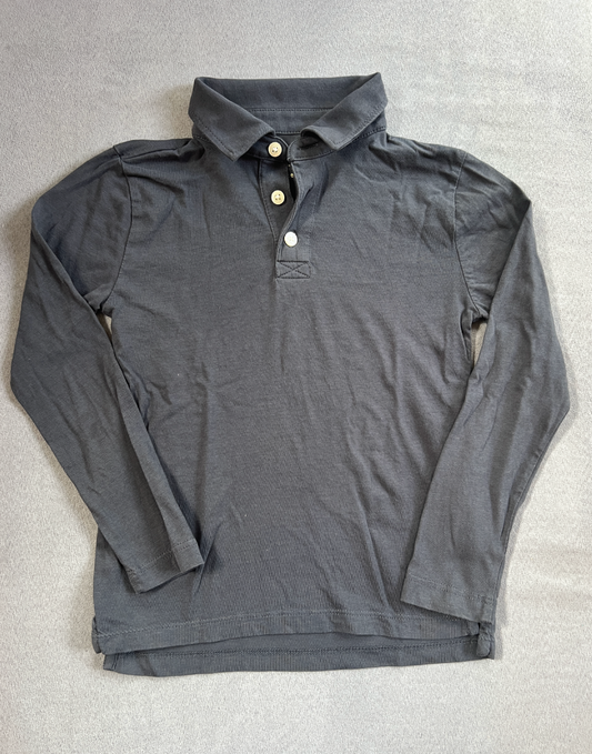 REDUCED #154 Size 4-5 Boys Crewcuts indigo longsleeve polo, VGUC