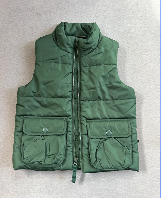 #154 Size XS Boys All in Motion green puffer vest, VGUC