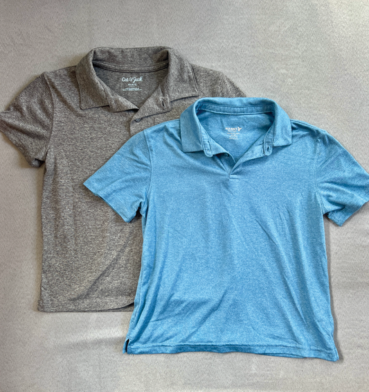 REDUCED #154 Size XS Boys (2) athletic/golf polo bundle, VGUC