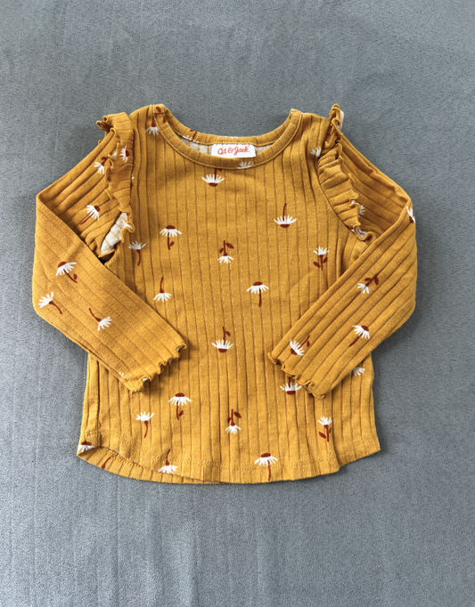 #154 18mo Girls Cat&Jack ribbed longsleeve, VGUC