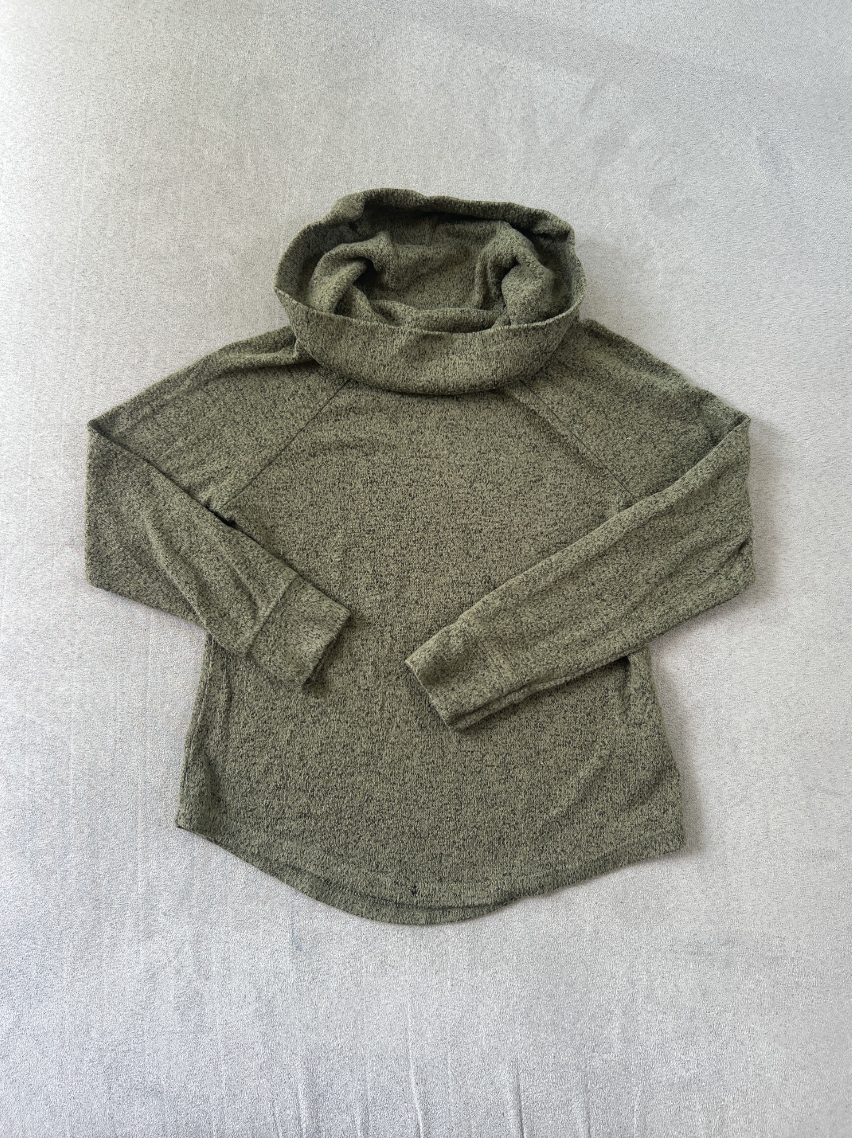 REDUCED #154 2T Girls Old Navy Olive green cowlneck pull over, GUC