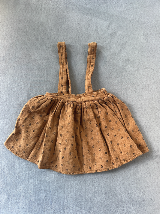 REDUCED #154 2T Girls linen skirt jumper, GUC